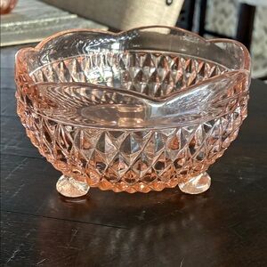 Vintage Pink Glass Bowl